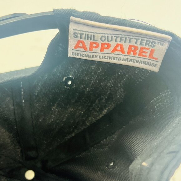 Black Orange Stihl Logo Snapback Hat One size fits most Adjustable Cap - Picture 6 of 6